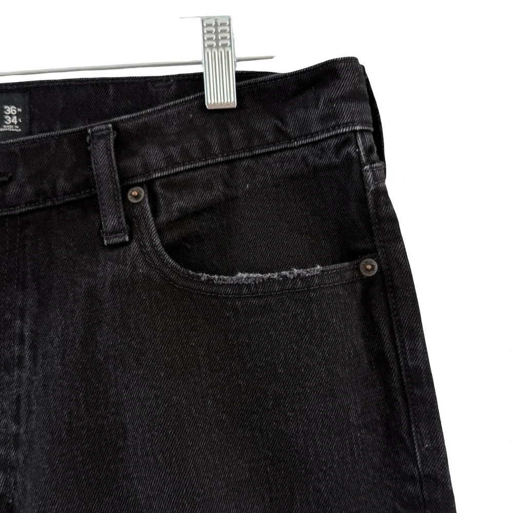 Abercrombie & Fitch 90s Slim Jeans Mens 36x33 Black A&F Vintage Stretch Denim